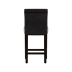 Tabourets de comptoir en similicuir blanc/marron, lot de 2