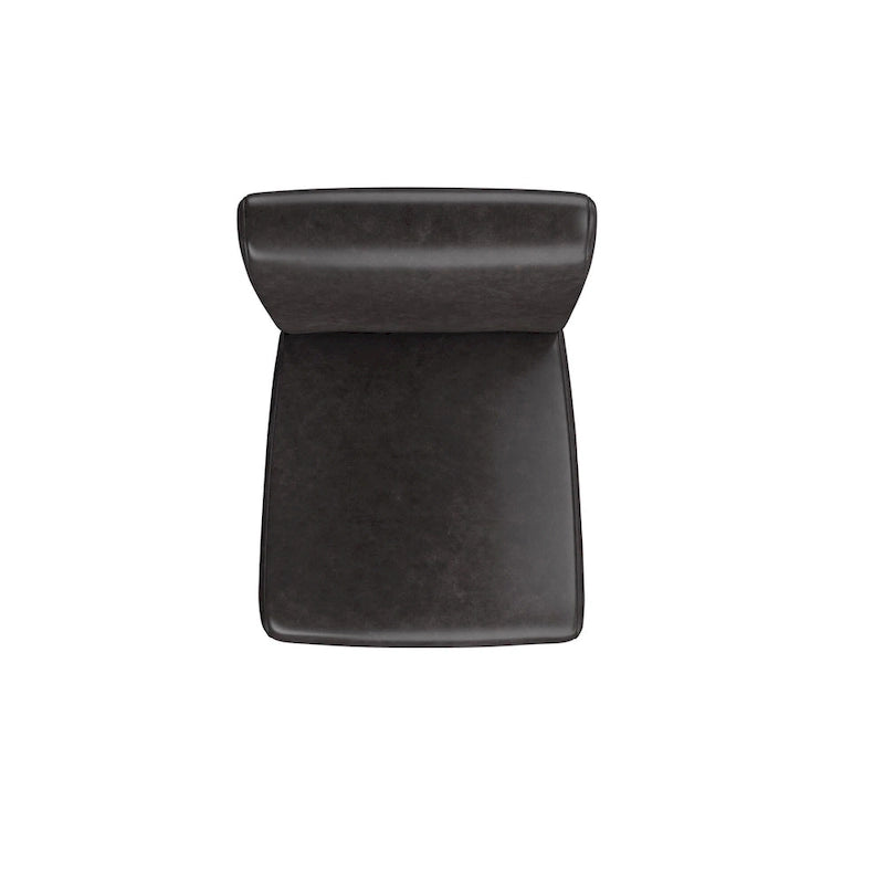 Tabourets de comptoir en similicuir blanc/marron, lot de 2