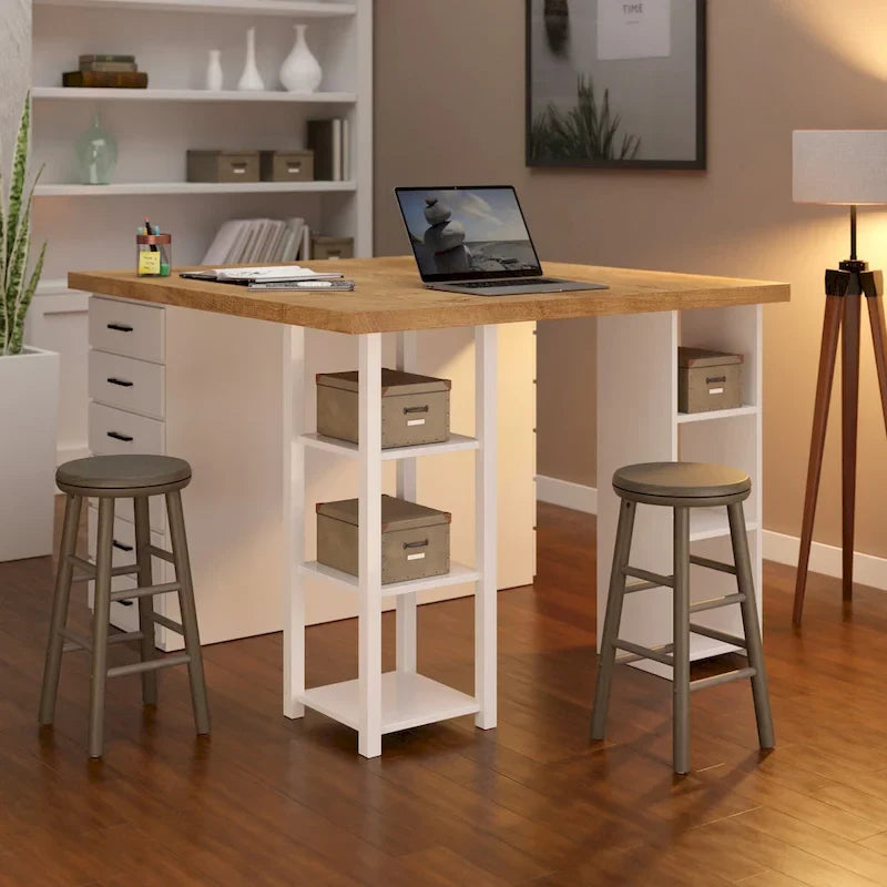 Tabouret de comptoir pivotant Oyster Gray, ensemble de 2