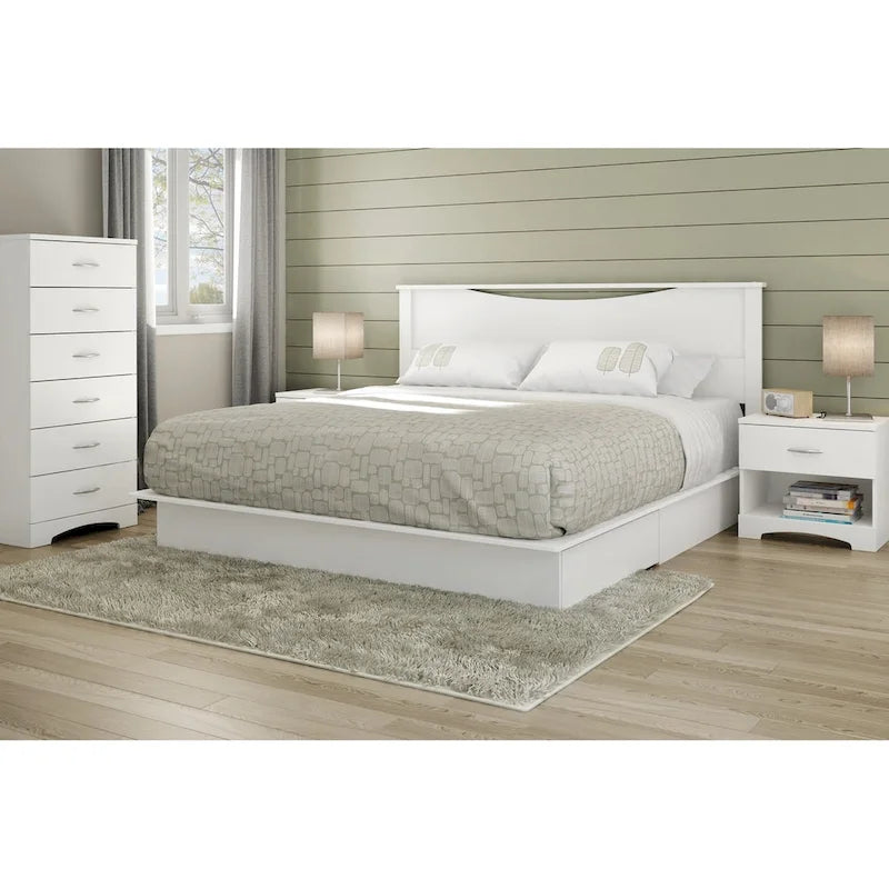 Semainier 6 tiroirs, style contemporain, poignées métalliques, simple