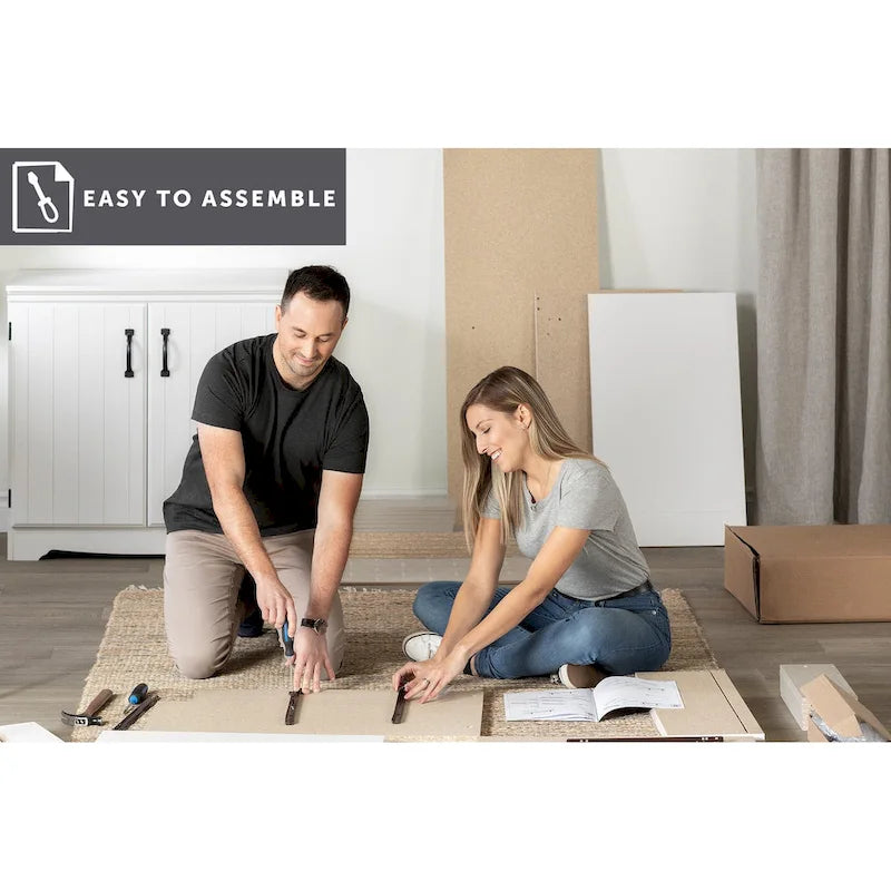 Semainier 6 tiroirs, style contemporain, poignées métalliques, simple