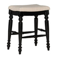 Tabouret de comptoir sans dossier noir/bleu/blanc délavé, une place
