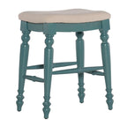 Tabouret de comptoir sans dossier noir/bleu/blanc délavé, une place