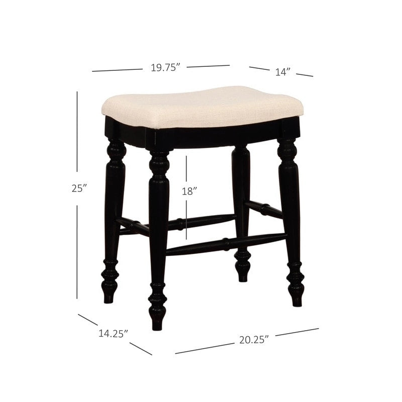 Tabouret de comptoir sans dossier noir/bleu/blanc délavé, une place