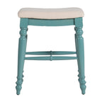 Tabouret de comptoir sans dossier noir/bleu/blanc délavé, une place