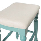 Tabouret de comptoir sans dossier noir/bleu/blanc délavé, une place