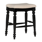 Tabouret de comptoir sans dossier noir/bleu/blanc délavé, une place