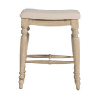 Tabouret de comptoir sans dossier noir/bleu/blanc délavé, une place