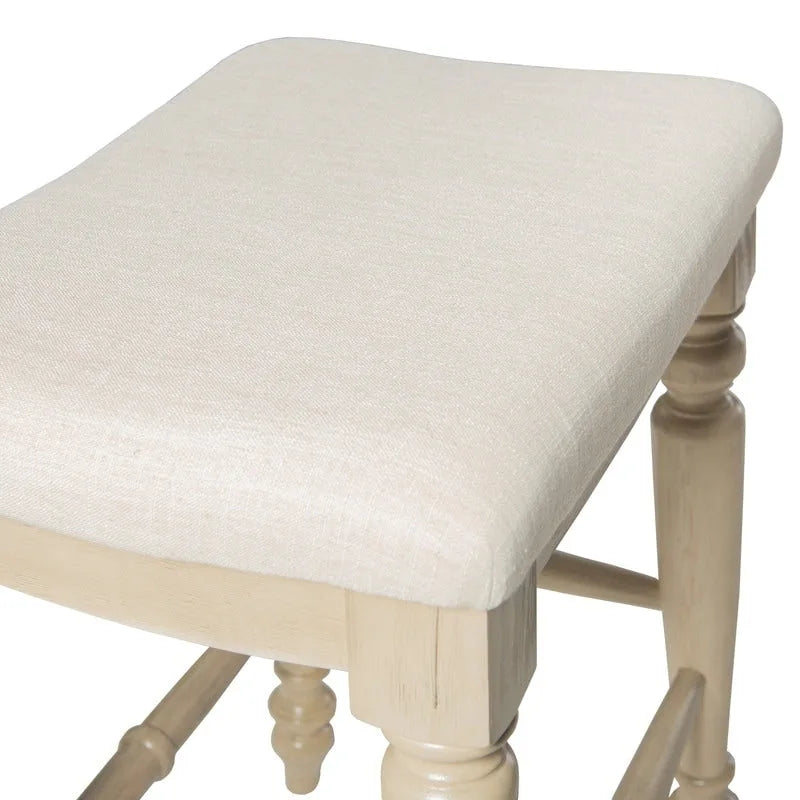 Tabouret de comptoir sans dossier noir/bleu/blanc délavé, une place