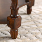 Tables d'appoint en bois massif Tables basses Console avec plateau en verre