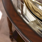 Tables d'appoint en bois massif Tables basses Console avec plateau en verre