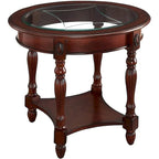 Tables d'appoint en bois massif Tables basses Console avec plateau en verre