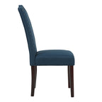 Chaises de salle à manger Parson rembourrées en tissu avec garniture cloutée (Lot de 2)