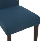 Chaises de salle à manger Parson rembourrées en tissu avec garniture cloutée (Lot de 2)