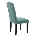 Chaises de salle à manger Parson rembourrées en tissu avec garniture cloutée (Lot de 2)