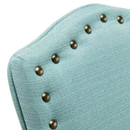 Chaises de salle à manger Parson rembourrées en tissu avec garniture cloutée (Lot de 2)