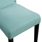 Chaises de salle à manger Parson rembourrées en tissu avec garniture cloutée (Lot de 2)