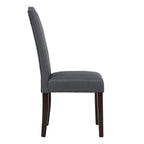 Chaises de salle à manger Parson rembourrées en tissu avec garniture cloutée (Lot de 2)
