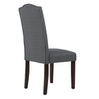 Chaises de salle à manger Parson rembourrées en tissu avec garniture cloutée (Lot de 2)