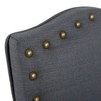 Chaises de salle à manger Parson rembourrées en tissu avec garniture cloutée (Lot de 2)