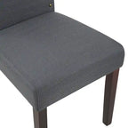 Chaises de salle à manger Parson rembourrées en tissu avec garniture cloutée (Lot de 2)