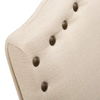 Chaises de salle à manger Parson rembourrées en tissu avec garniture cloutée (Lot de 2)
