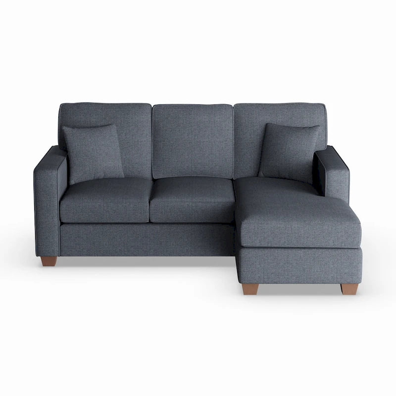Canapé d'angle réversible 3-4 places marine / terre / taupe