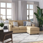 Canapé d'angle réversible 3-4 places marine / terre / taupe