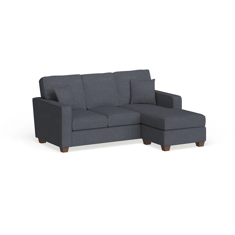 Canapé d'angle réversible 3-4 places marine / terre / taupe