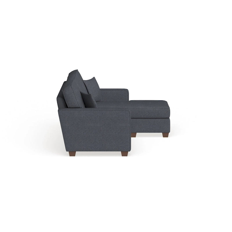 Canapé d'angle réversible 3-4 places marine / terre / taupe