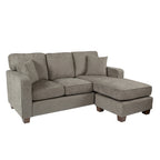Canapé d'angle réversible 3-4 places marine / terre / taupe