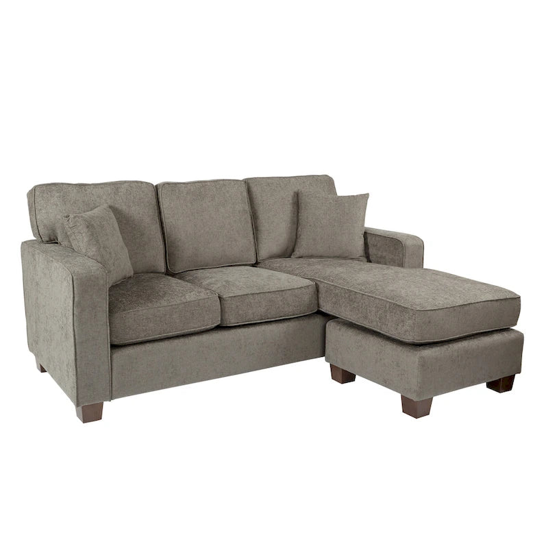 Canapé d'angle réversible 3-4 places marine / terre / taupe