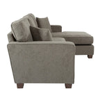 Canapé d'angle réversible 3-4 places marine / terre / taupe