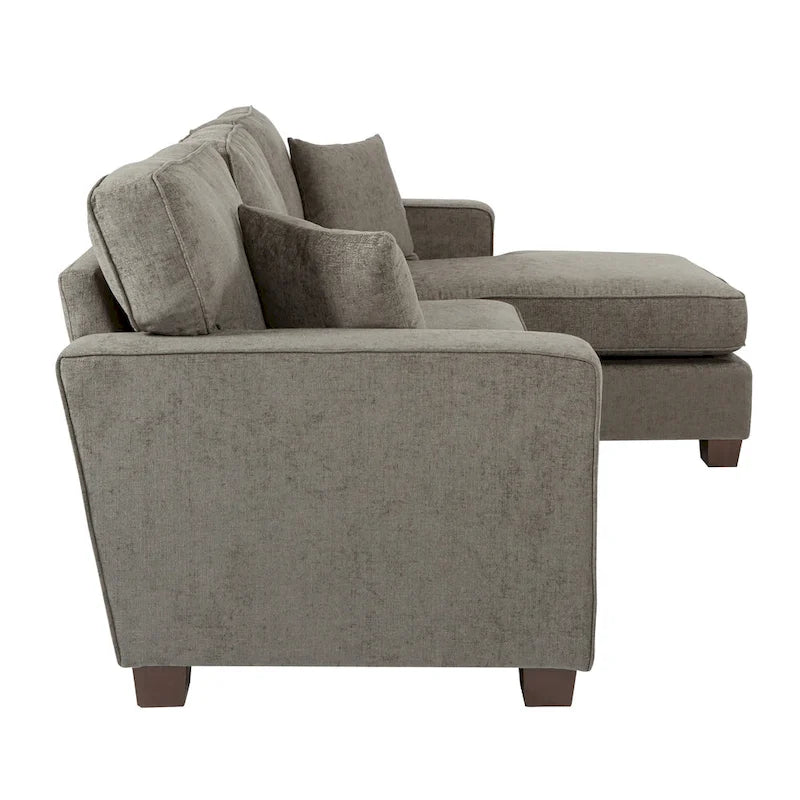 Canapé d'angle réversible 3-4 places marine / terre / taupe