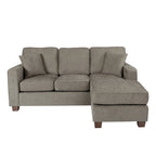 Canapé d'angle réversible 3-4 places marine / terre / taupe