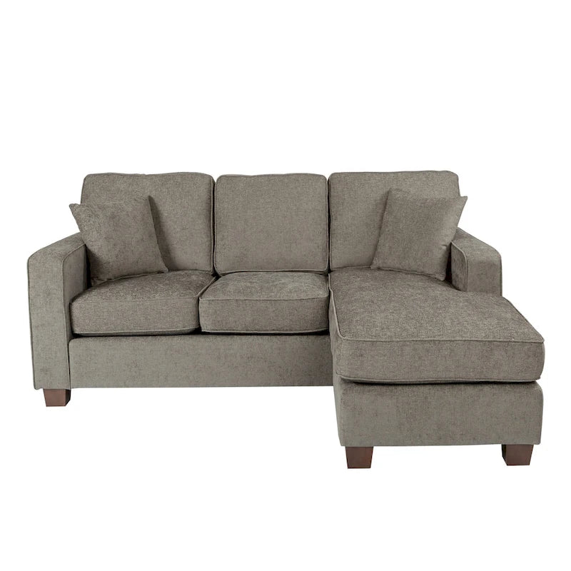 Canapé d'angle réversible 3-4 places marine / terre / taupe