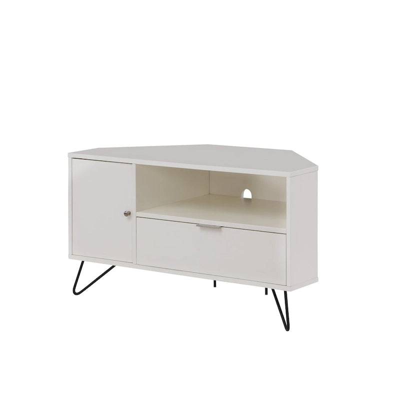 Meuble TV d'angle Talley Mid-Century Modern de 41 po avec 1 tablette ouverte par Furniture of America