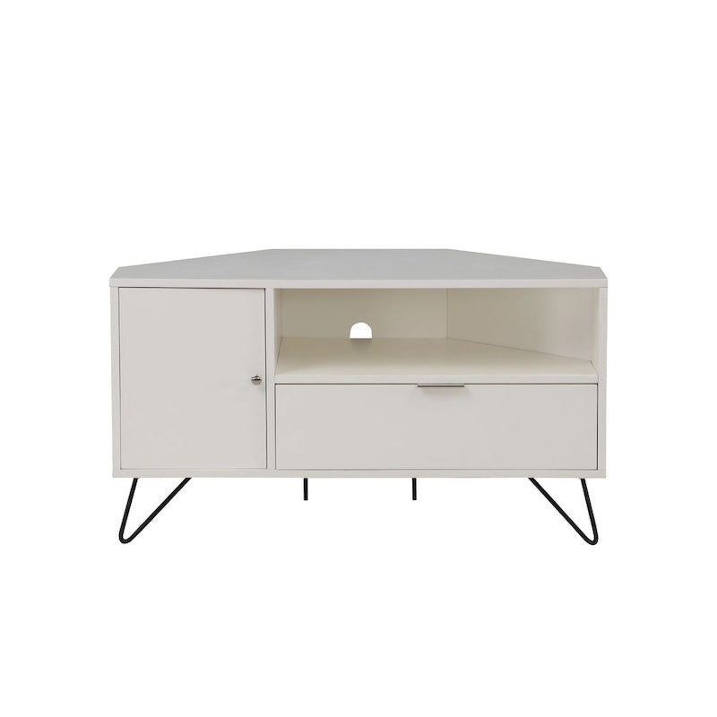 Meuble TV d'angle Talley Mid-Century Modern de 41 po avec 1 tablette ouverte par Furniture of America
