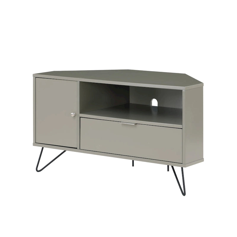 Meuble TV d'angle Talley Mid-Century Modern de 41 po avec 1 tablette ouverte par Furniture of America