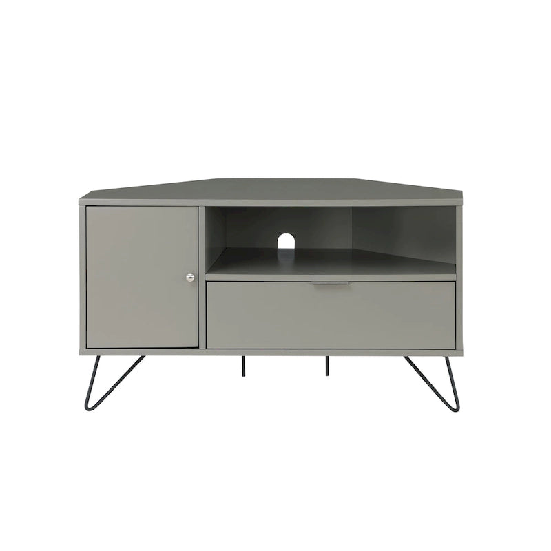 Meuble TV d'angle Talley Mid-Century Modern de 41 po avec 1 tablette ouverte par Furniture of America