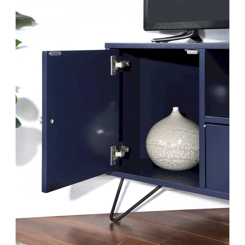 Meuble TV d'angle Talley Mid-Century Modern de 41 po avec 1 tablette ouverte par Furniture of America