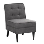 Chaise d'appoint de rangement sans accoudoirs Grafton Home Roswell, capitonnée