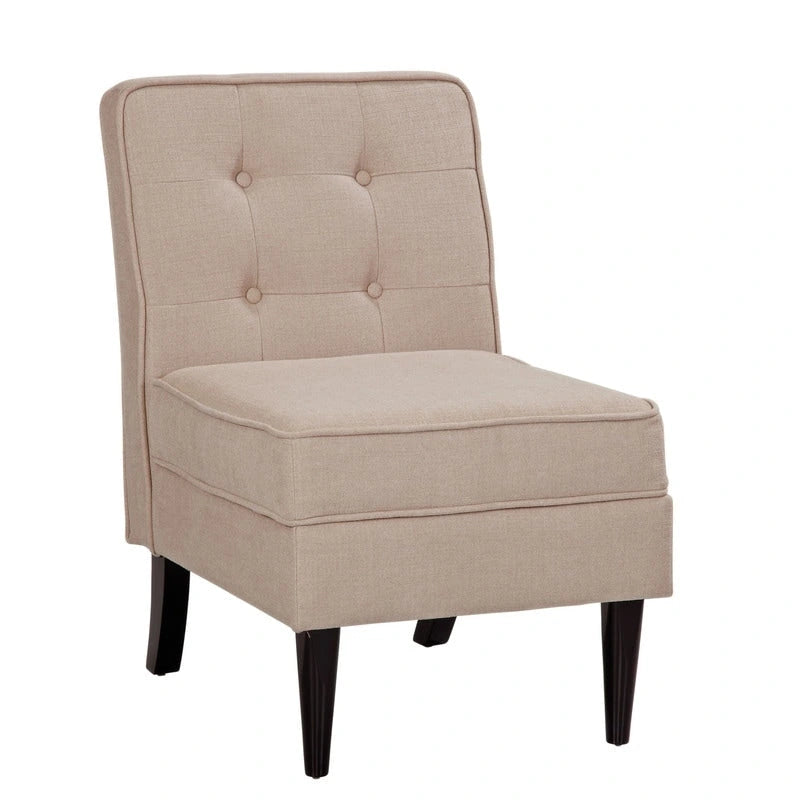 Chaise d'appoint de rangement sans accoudoirs Grafton Home Roswell, capitonnée