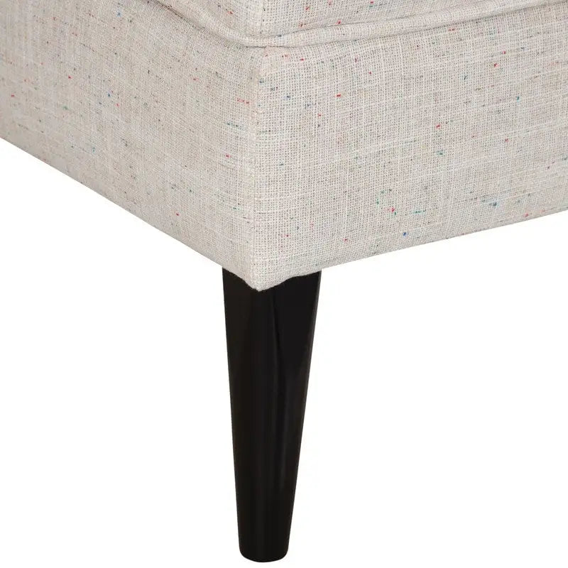 Chaise d'appoint de rangement sans accoudoirs Grafton Home Roswell, capitonnée