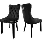 Chaises de salle à manger en velours beige/bleu/gris/noir/jaune, chaise d'appoint rembourrée avec assise capitonnée et pieds en bois, lot de 6