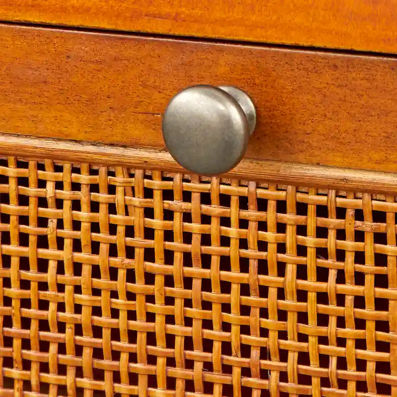 Bureau d'écriture noyer et cannage, 1 personne