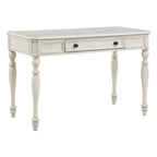 Bureau d'écriture traditionnel monoplace 48", gris plantation / blanc antique