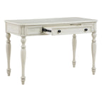 Bureau d'écriture traditionnel monoplace 48", gris plantation / blanc antique