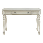 Bureau d'écriture traditionnel monoplace 48", gris plantation / blanc antique