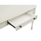Bureau d'écriture traditionnel monoplace 48", gris plantation / blanc antique